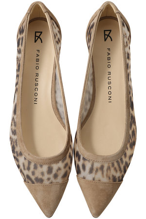 ファビオ ルスコーニ/FABIO RUSCONIのキャップトゥチュールフラットシューズ(130400/130401)