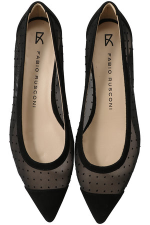 ファビオ ルスコーニ/FABIO RUSCONIのキャップトゥチュールフラットシューズ(130400/130401)