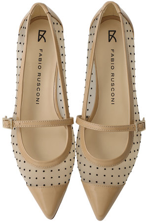 ファビオ ルスコーニ/FABIO RUSCONIのドットチュールメリージェーンシューズ