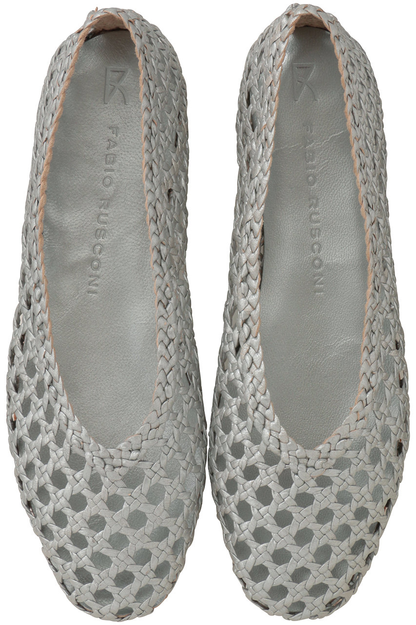 ファビオ ルスコーニ/FABIO RUSCONIのメッシュレザーフラットシューズ(シルバー/MELANY)