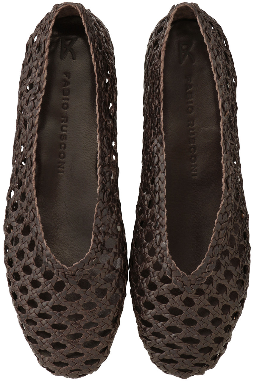 ファビオ ルスコーニ/FABIO RUSCONIのメッシュレザーフラットシューズ(コーヒー/MELANY)