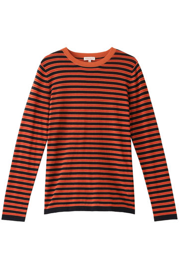 SALE 【50%OFF】 DEMYLEE デミリー ストライプニットプルオーバー ネイビー/ラストコンボ