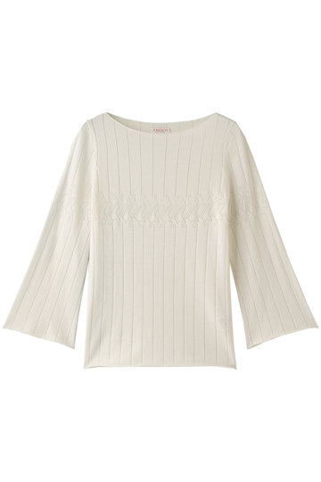 SALE 【50%OFF】 DEMYLEE デミリー ボートネックニットカットソー ホワイト