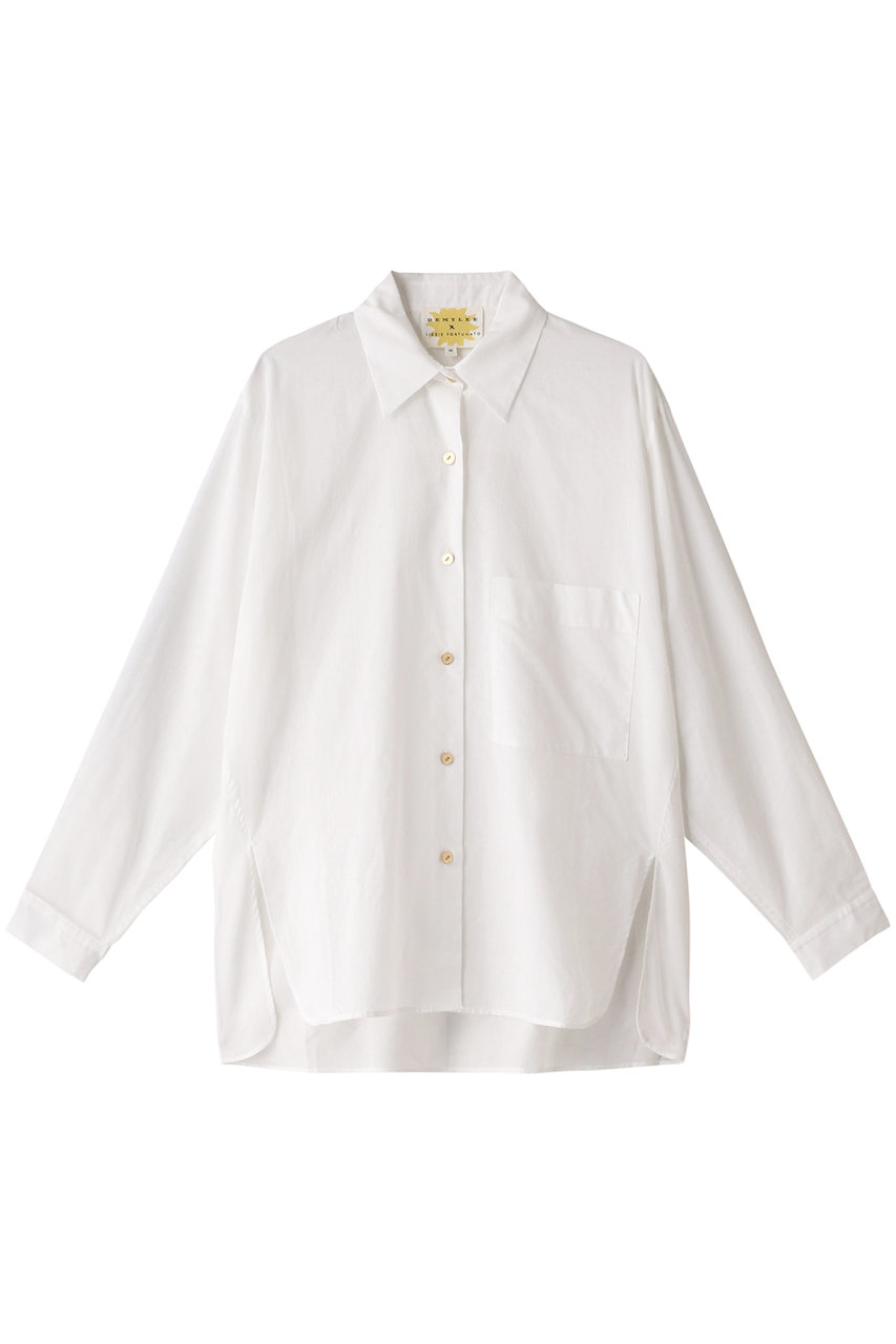 【LIZZIE FORTUNATO】ゴールドメタルボタン コットンシャツ