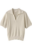 ALEXA ファインピマコットン ポロカラーニットプルオーバー