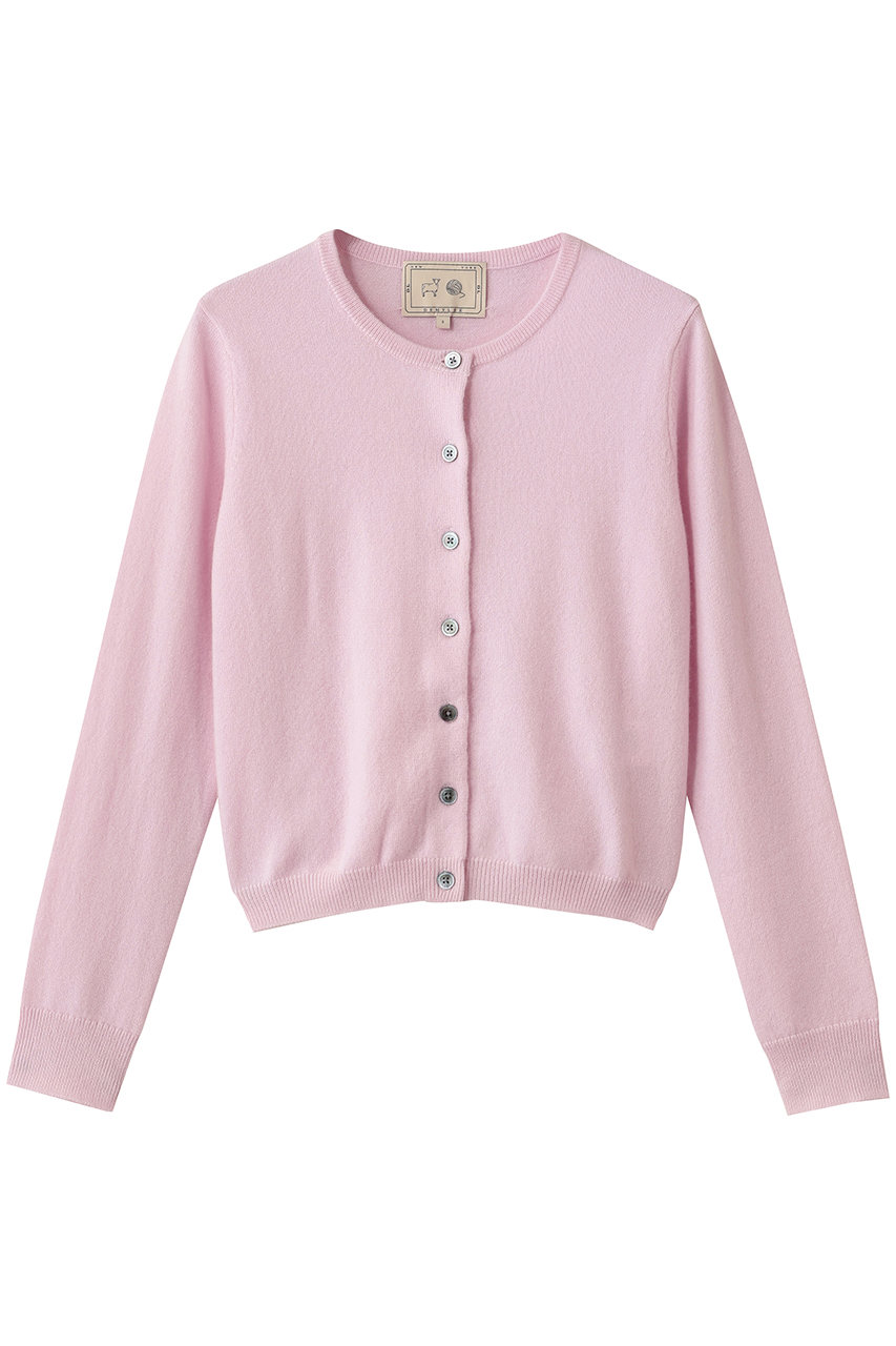 DEMYLEE AVA シグネチャーカシミヤ クルーネックカーディガン (ピンク, S) デミリー ELLE SHOP DEMYLEE AVA シグネチャーカシミヤ クルーネックカーディガン (ピンク, S) デミリー ELLE SHOP