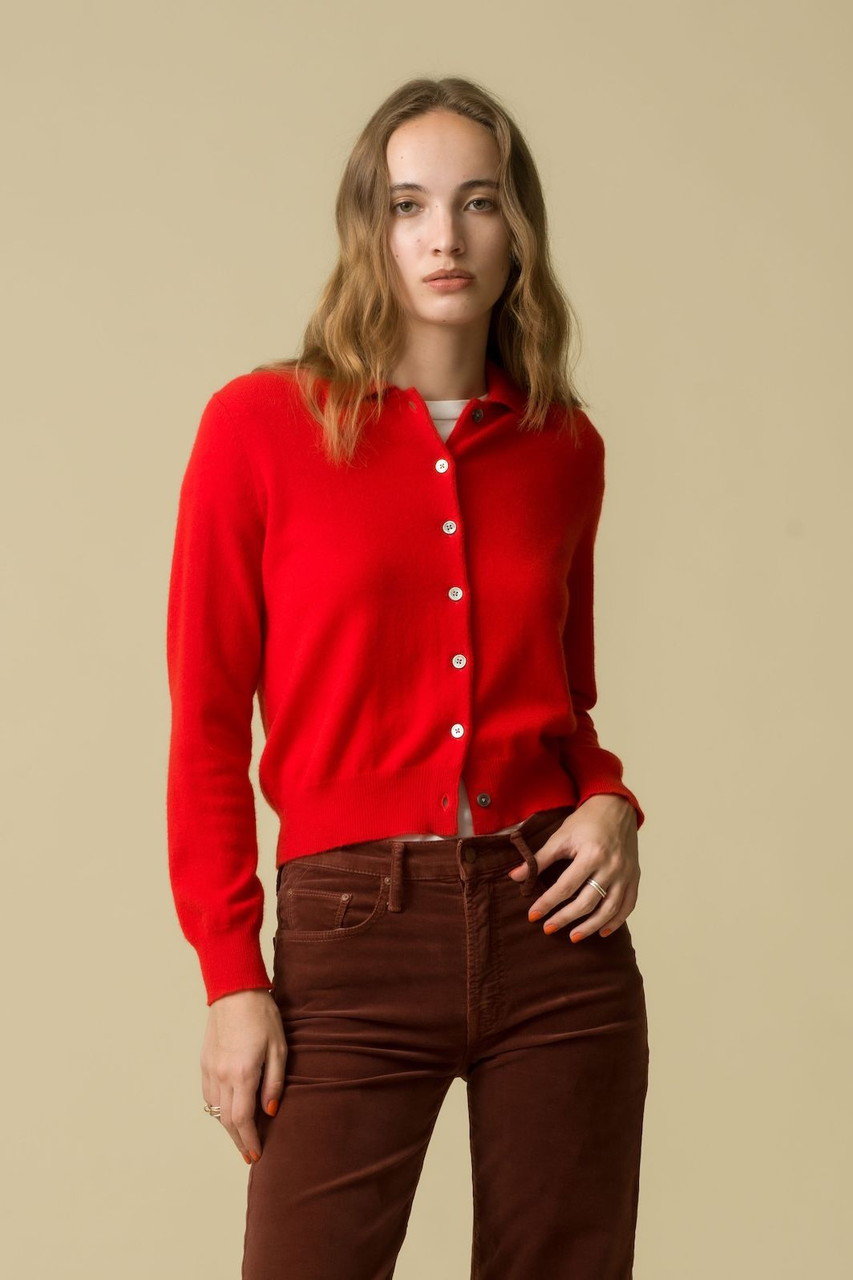 美品DEMYLEEデミーリー ワイドリブニット RED赤 マリン 美品DEMYLEEデミーリー ワイドリブニット RED赤 マリン