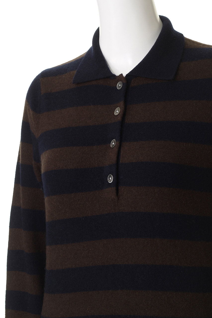 DEMYLEE(デミリー)｜DEMIRA シグネチャーカシミヤ ボーダーポロニット