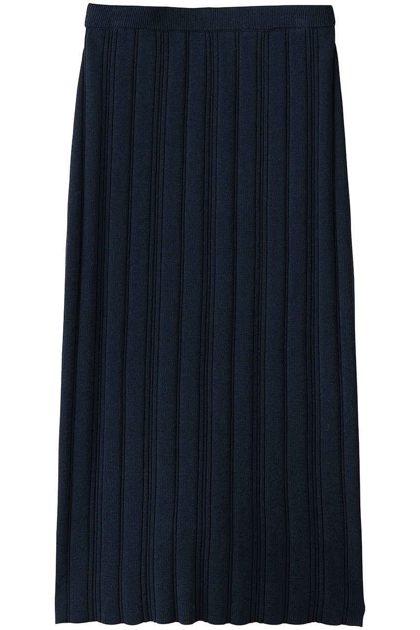 デミリー/DEMYLEEのQIYANA コットンリネン リブニットスカート(ネイビー/4210500018)