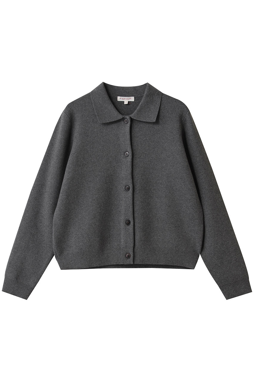 TOLU コットンカシミヤ シャツカラーニットカーディガン