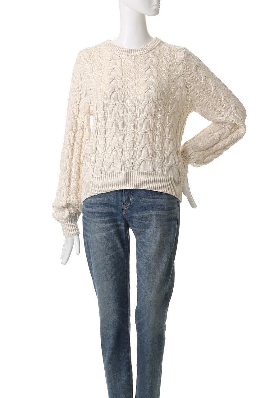 DEMYLEE(デミリー)｜HILDA ソフトコットン 2WAYケーブルニット/オフ