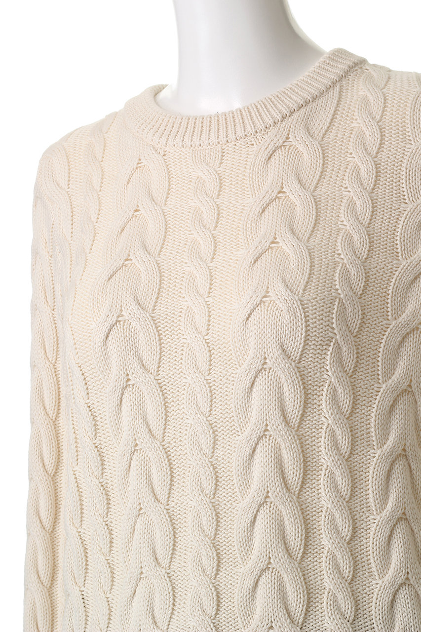 DEMYLEE(デミリー)｜HILDA ソフトコットン 2WAYケーブルニット/オフ