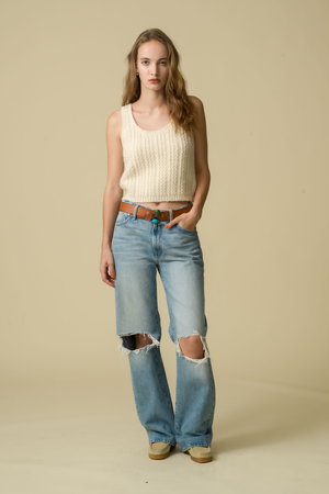 デミリー/DEMYLEEのKIMORA アルパカ ケーブルニットベスト(110300/110301)