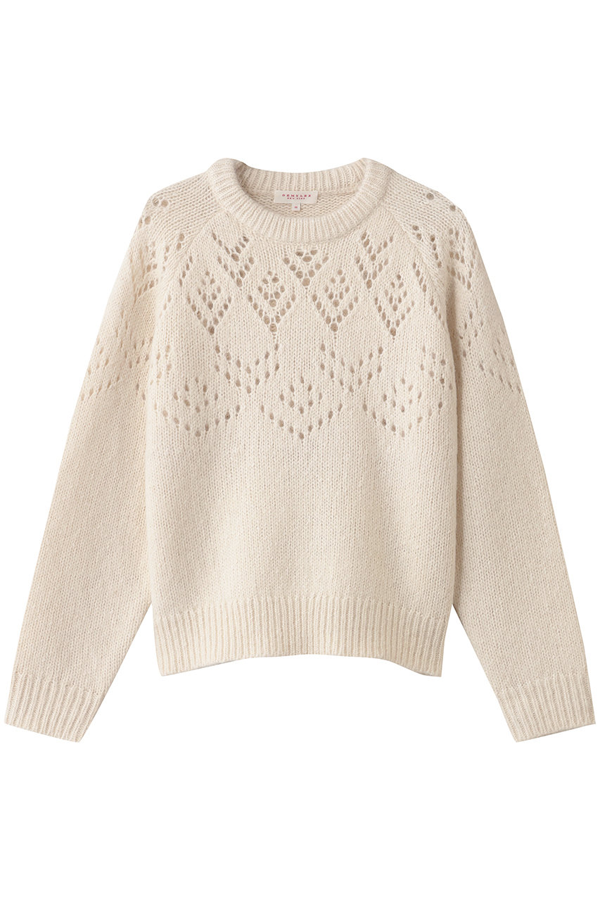 デミリー/DEMYLEEのLAURA アルパカウール レース編みニットプルオーバー(ホワイト/4210800148)