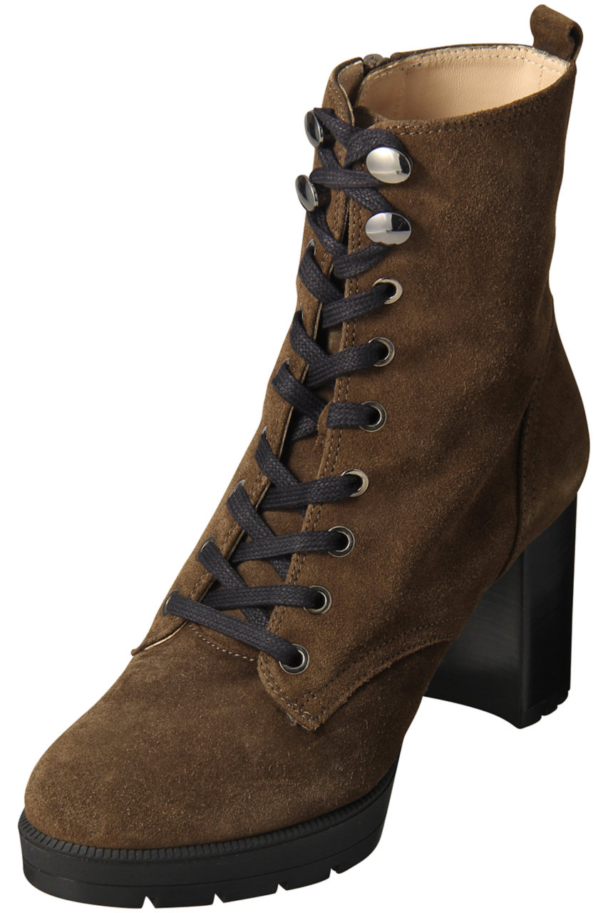 Esmeralda エスメラルダ Unisa レースアップヒールブーツ ブラック の通販 Elleshop エル ショップ