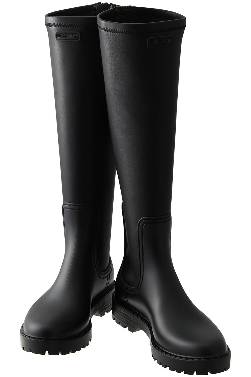 Esmeralda(エスメラルダ)｜【UNISA】ストレッチロングレインブーツ/BLK