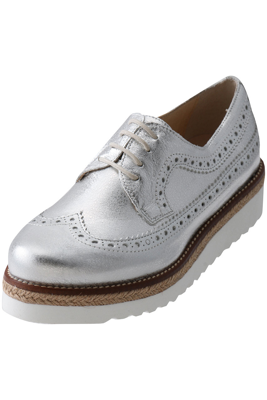 Esmeralda 【BONTRE】ジュート厚底レースアップシューズ (シルバー, 37(23.5cm)) エスメラルダ ELLE SHOP Esmeralda 【BONTRE】ジュート厚底レースアップシューズ (シルバー, 37(23.5cm)) エスメラルダ ELLE SHOP