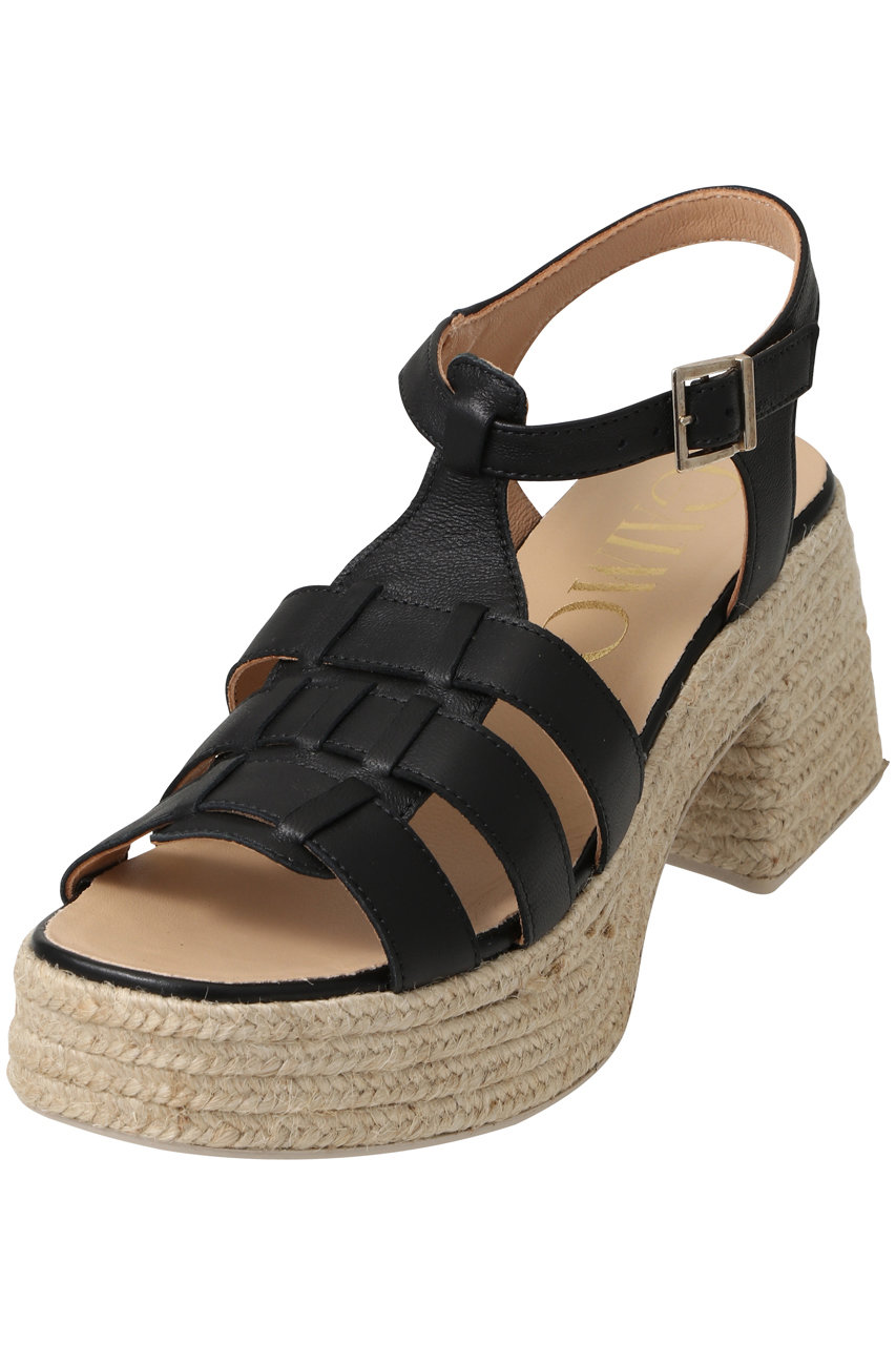 Esmeralda 【GAIMO】厚底グルカサンダル/MYLAN (ブラック, 39(24.5cm)) エスメラルダ ELLE SHOP Esmeralda 【GAIMO】厚底グルカサンダル/MYLAN (ブラック, 39(24.5cm)) エスメラルダ ELLE SHOP