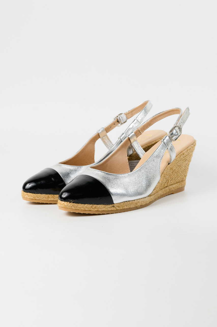 Esmeralda 【GAIMO】バックストラップウェッジパンプス/VELIA (シルバー, 39(24.5cm)) エスメラルダ ELLE SHOP Esmeralda 【GAIMO】バックストラップウェッジパンプス/VELIA (シルバー, 39(24.5cm)) エスメラルダ ELLE SHOP