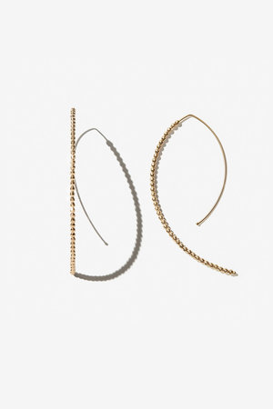 ミズキ/MIZUKIのE3A2 バナナフープピアスM(150100/150101)