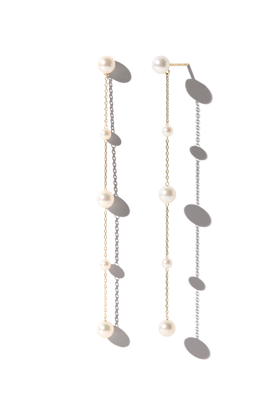 MIZUKI SBE428 アコヤパール ドロップ ピアス (イエローゴールド, F) ミズキ ELLE SHOP MIZUKI SBE428 アコヤパール ドロップ ピアス (イエローゴールド, F) ミズキ ELLE SHOP