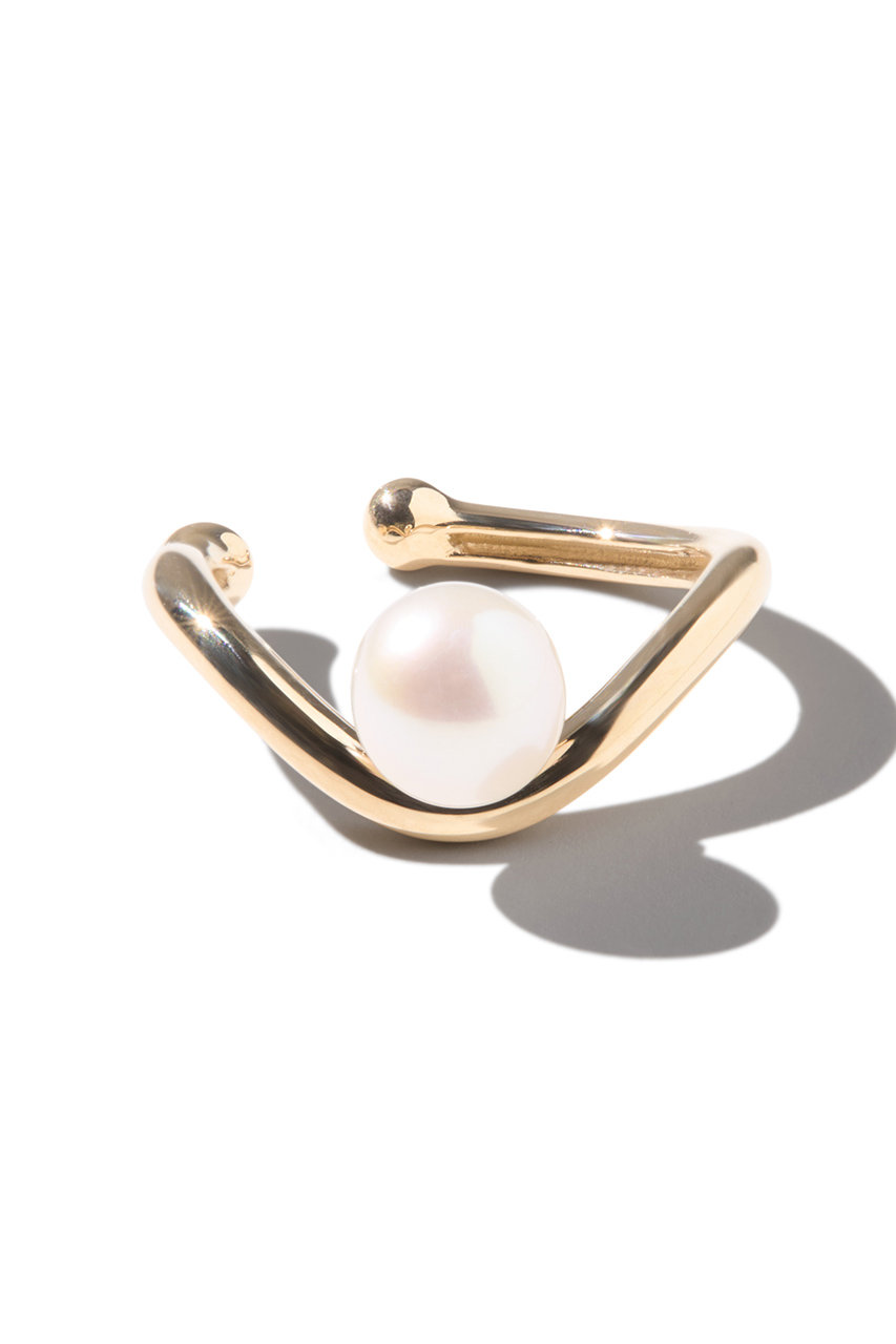 MIZUKI(ミズキ)｜SBE433 5mmパール カーブイヤーカフ/イエローゴールド