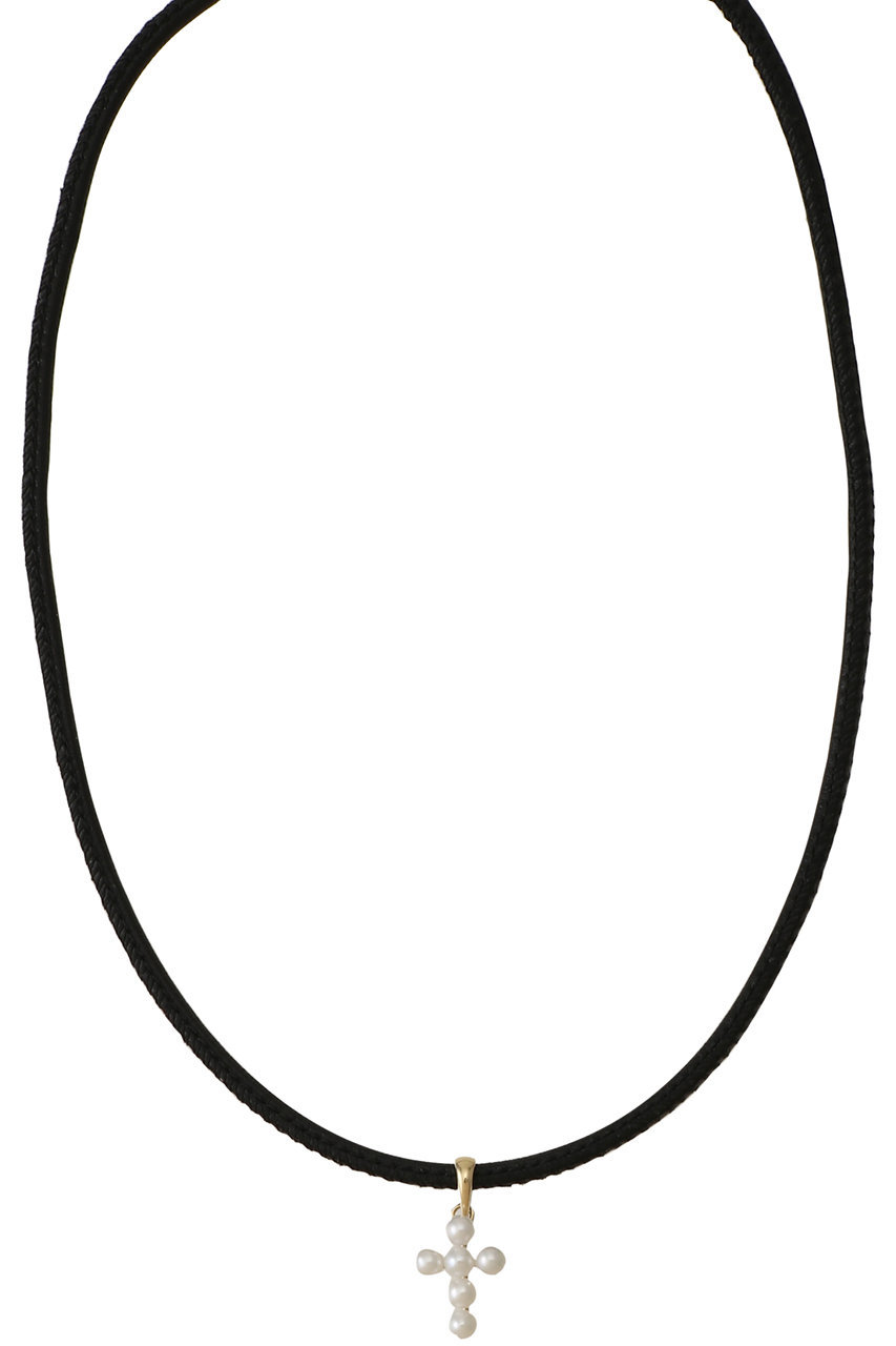つきのひかり MIZUKI(ミズキ)｜X3X20 パールクロス&レザーコードチョーカー