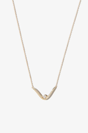 ミズキ/MIZUKIのSBN314 ウェーブダイヤモンドネックレス(150200/150201)