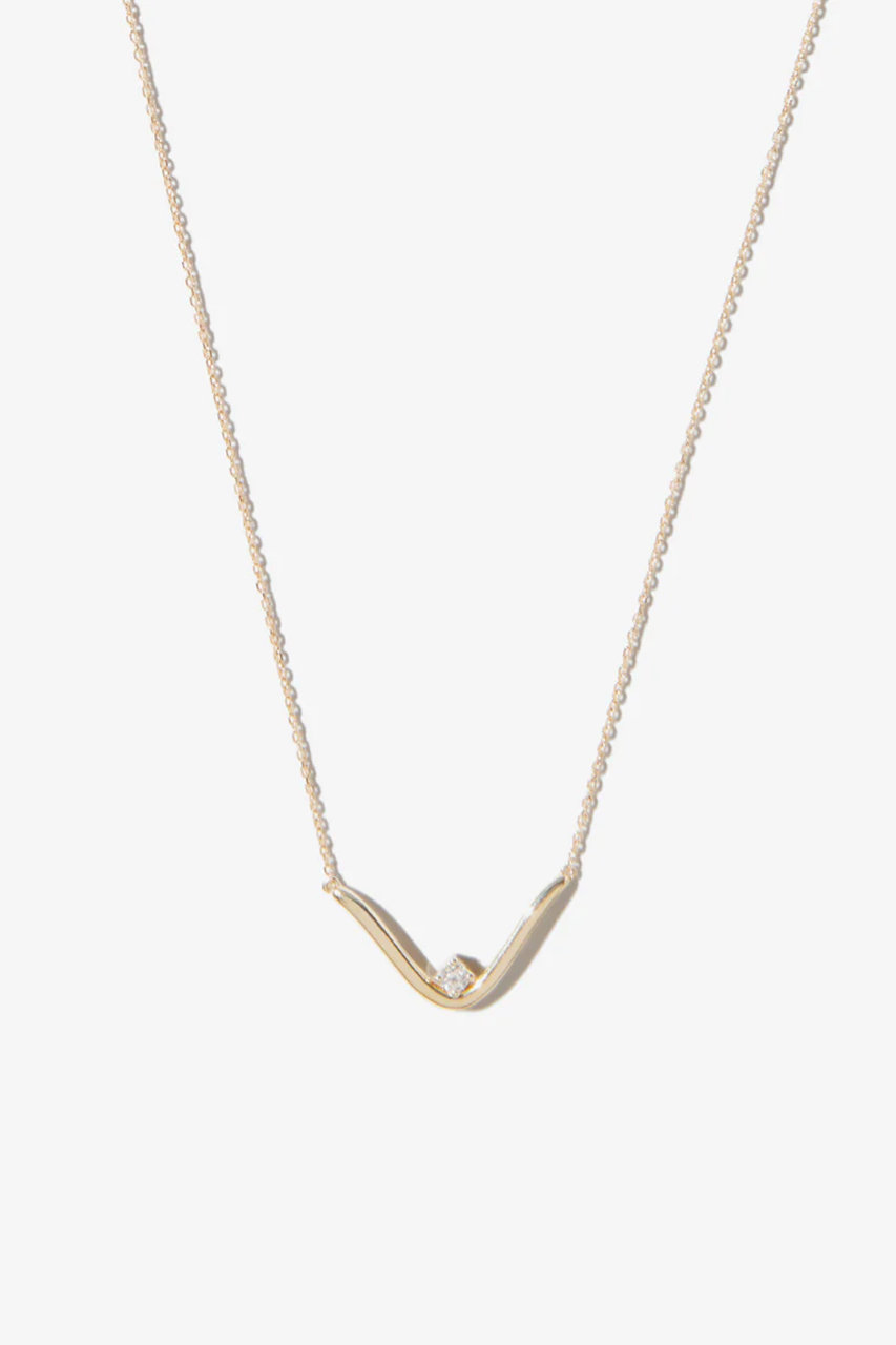 ミズキ/MIZUKIのSBN314 ウェーブダイヤモンドネックレス(イエローゴールド/9912500701)