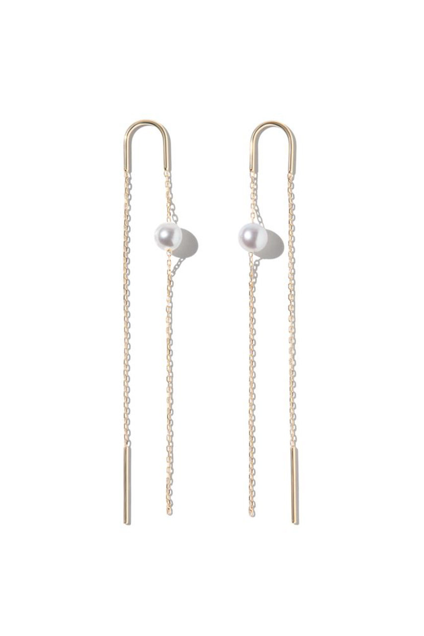 ミズキ/MIZUKIの【2/20 0:00販売開始】SBE455 グレーアコヤパール candy チェーンピアス(イエローゴールド/9912401098)