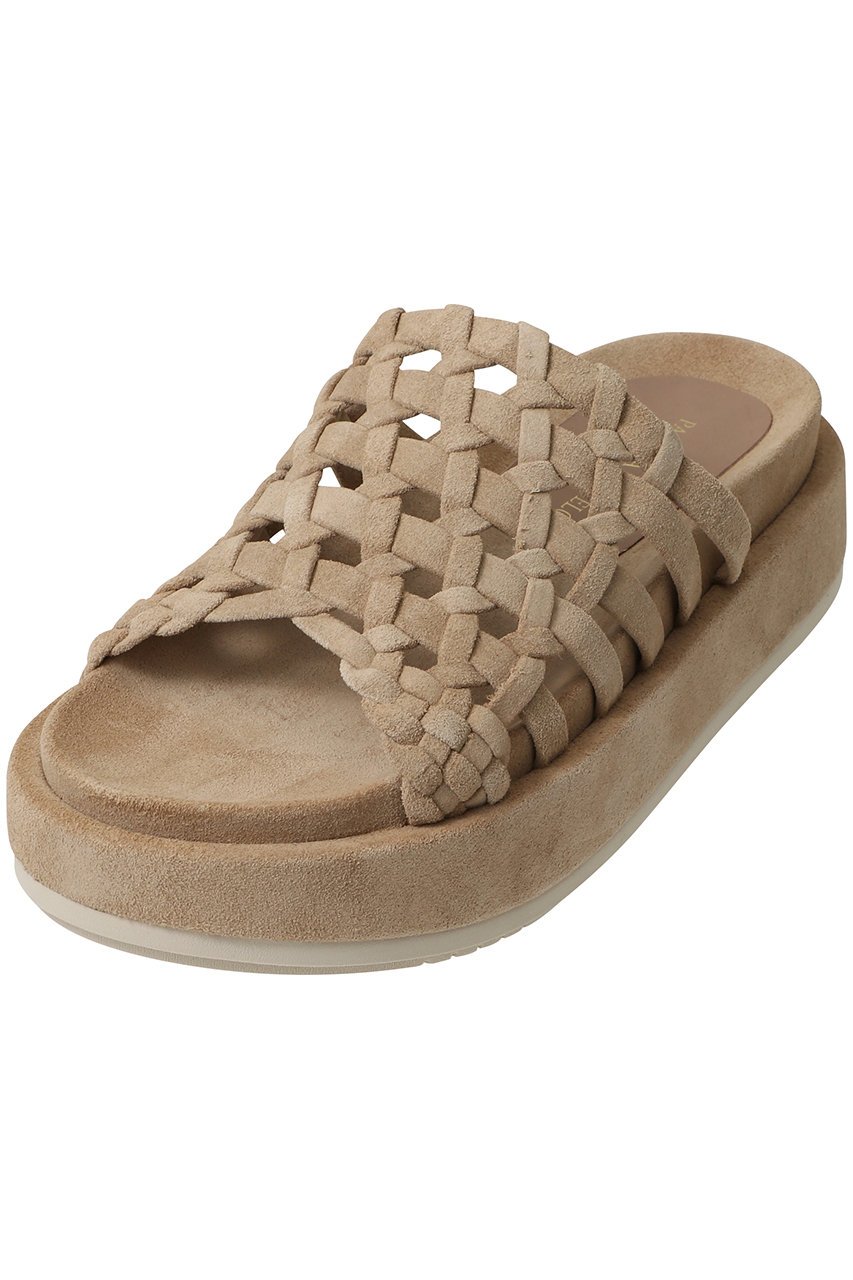 PALOMA BARCELO NADIRA レザーメッシュ厚底サンダル (ベージュスエード, 39(25-25.5)) パロマ バルセロ ELLE SHOP PALOMA BARCELO NADIRA レザーメッシュ厚底サンダル (ベージュスエード, 39(25-25.5)) パロマ バルセロ ELLE SHOP