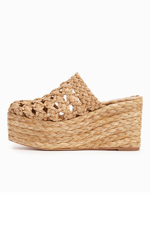 パロマ バルセロ/PALOMA BARCELOのHANNA ラフィアウェッジソールサンダル