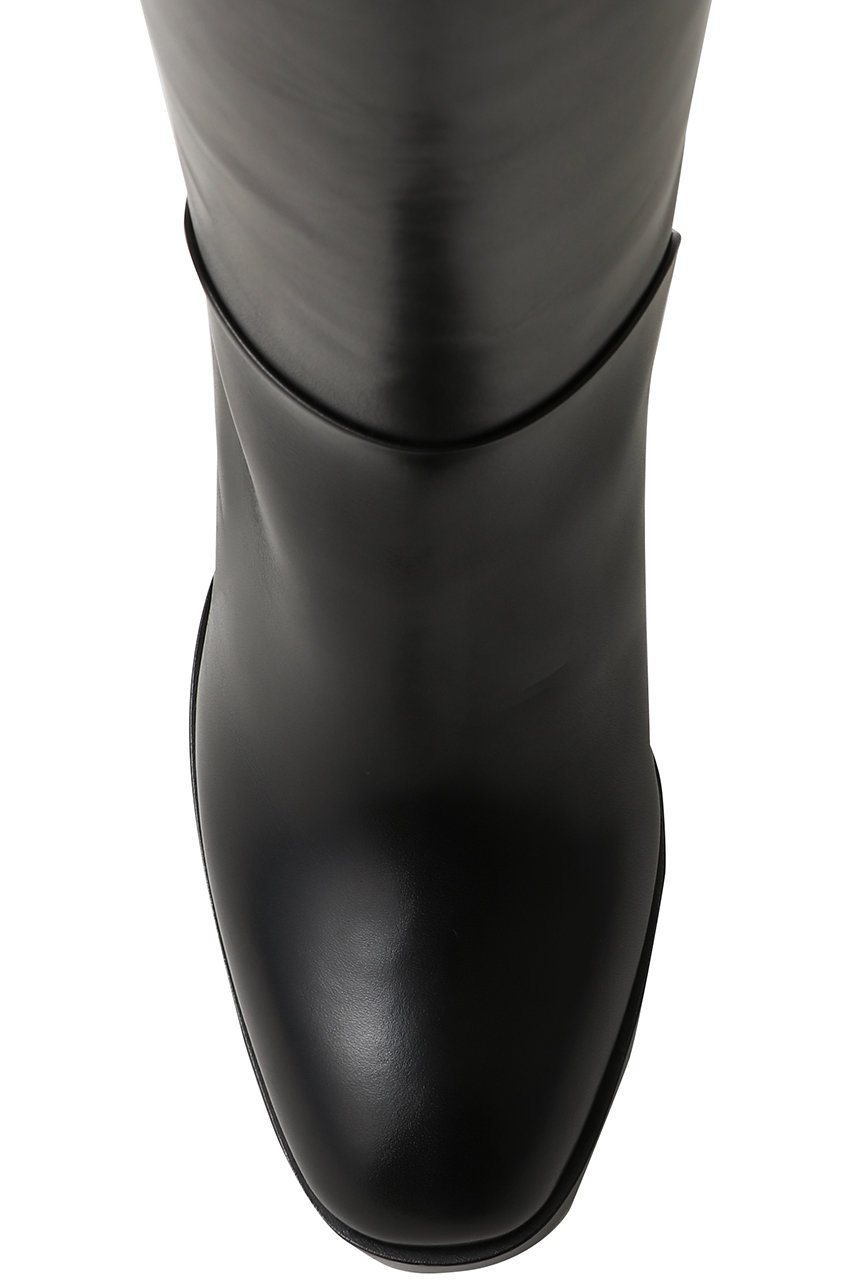 SARTORE サルトル ロング ブーツ 黒 38 サルトル SARTORE クロスストラップバックジップロングブーツ