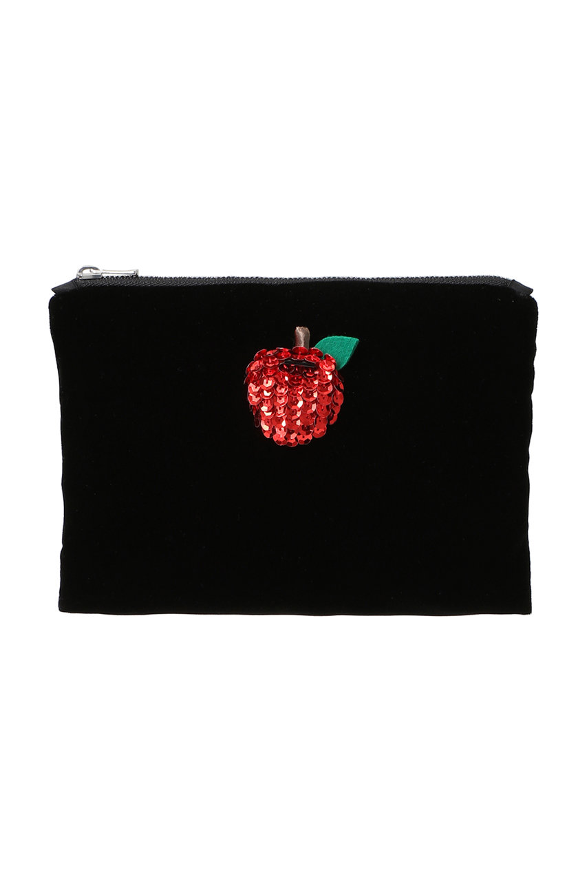 LUDLOW(ラドロー)｜Flat pouch M(Apple)/ブラック の通販｜ELLESHOP
