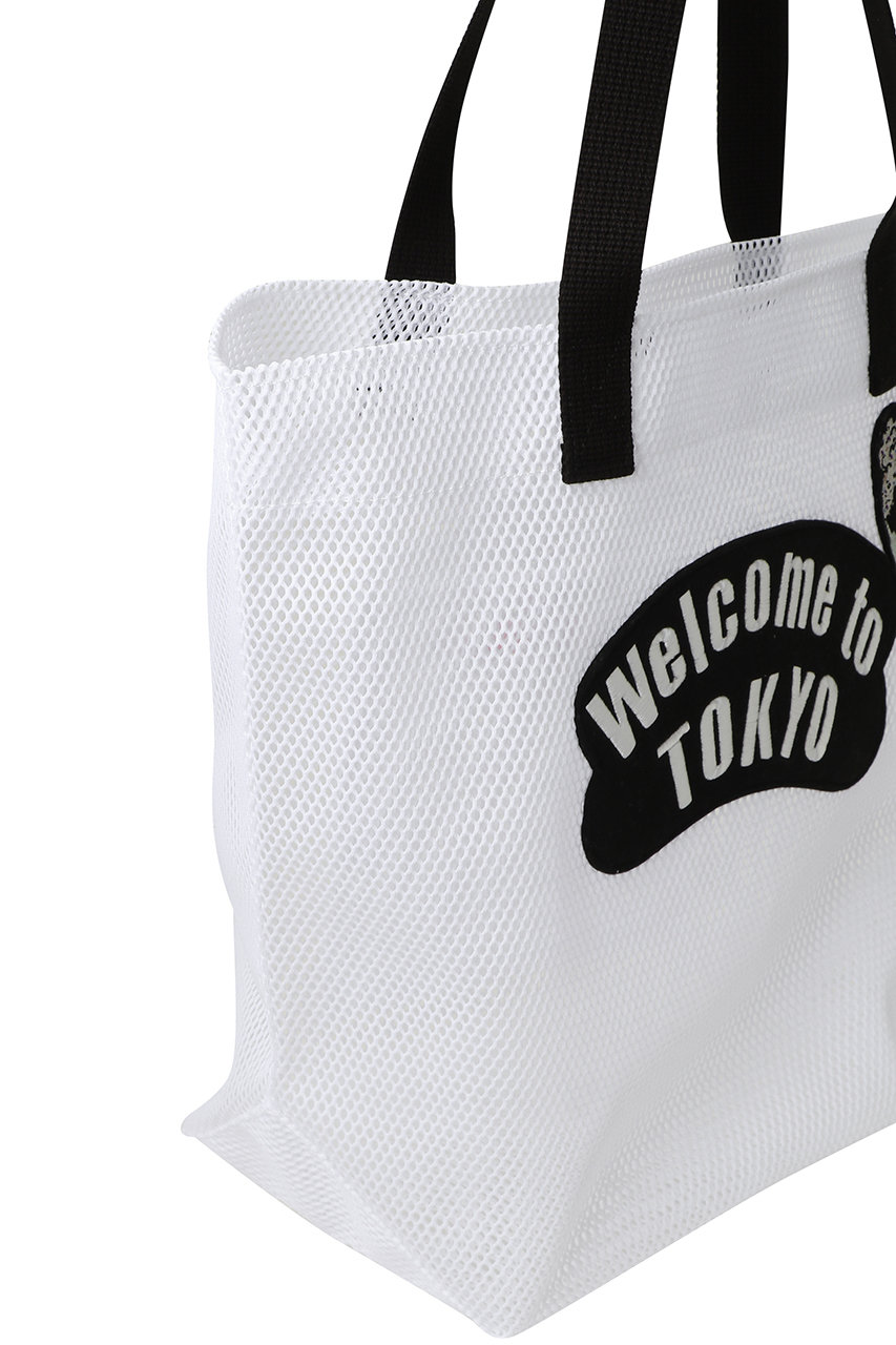 LUDLOW ホワイトメッシュトートバッグ LUDLOW(ラドロー)｜Mesh tote/ホワイト の通販｜ELLESHOP・(エル