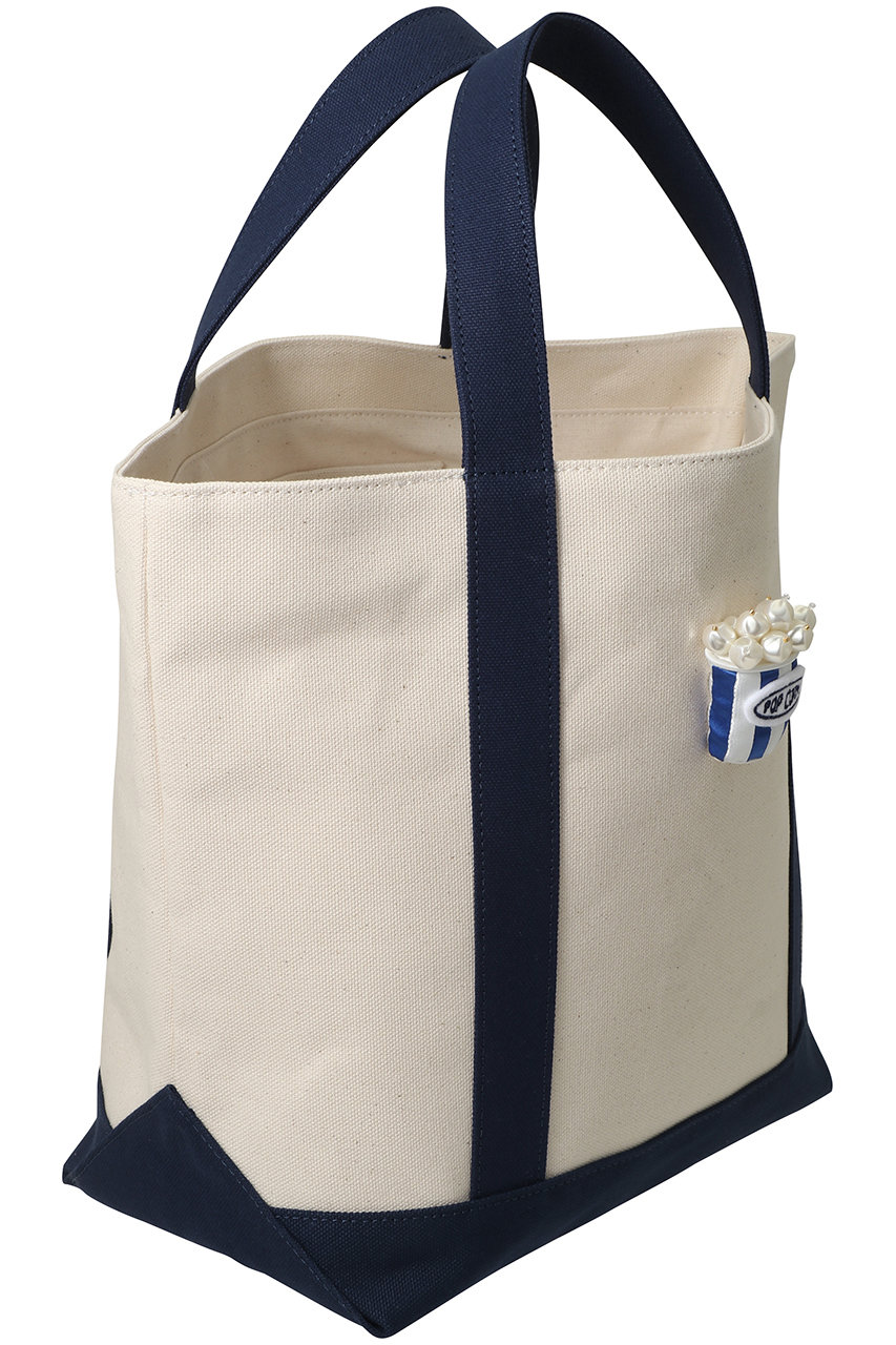LUDLOW(ラドロー)｜【ELLE SHOP限定】Canvas tote（Popcorn）/ネイビー