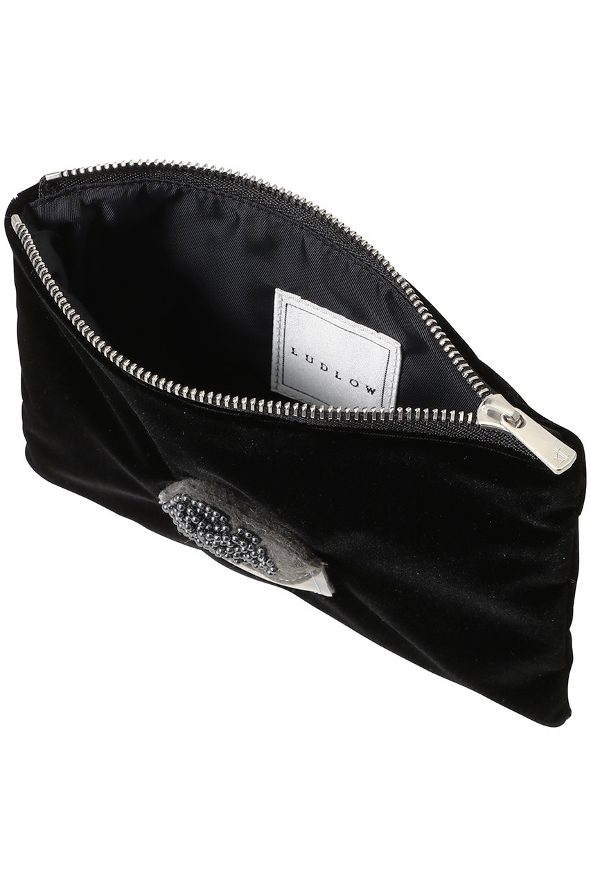 LUDLOW(ラドロー)｜Flat pouch(Caviar)/ブラック の通販｜ELLESHOP