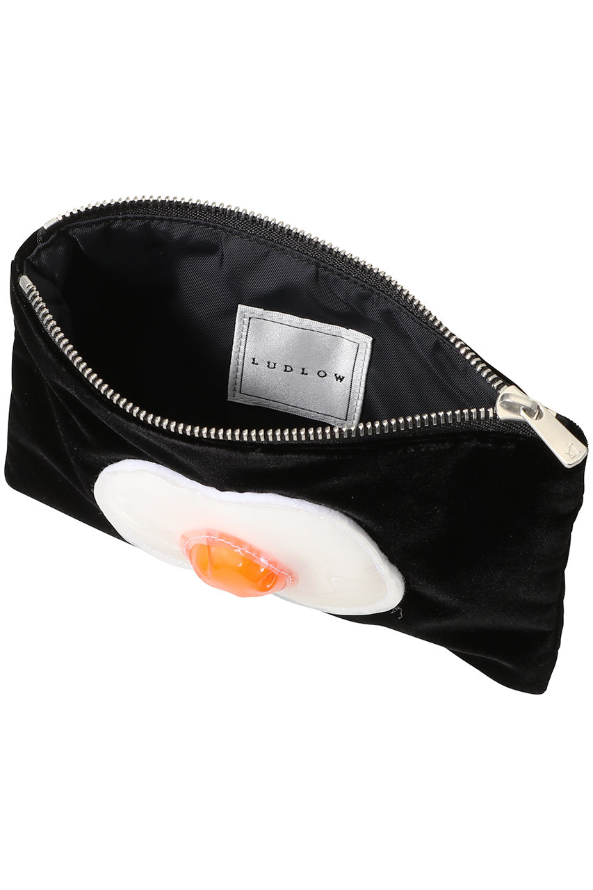 LUDLOW(ラドロー)｜Flat pouch(Sunny-side up)/ブラック の通販