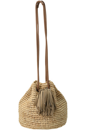 ラドロー/LUDLOWのラフィアタッセルポシェット