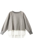 【SONO】布帛コンビスウェットプルオーバー