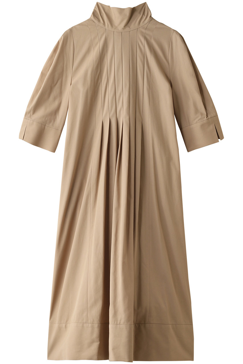 Martinique L Heritage Martinique コットンプリーツワンピース ベージュ の通販 Elleshop エル ショップ