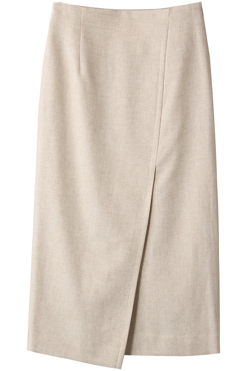 Martinique マルティニーク コットンリネンスリットタイトスカート ベージュ の通販 Elleshop エル ショップ