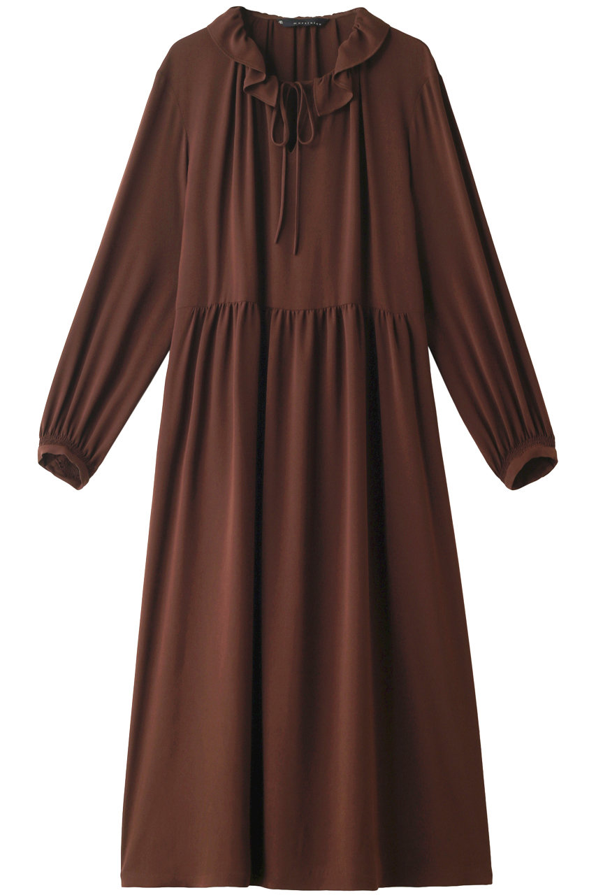 Martinique マルティニーク ダブルストレッチワンピース ブラウン の通販 Elleshop エル ショップ