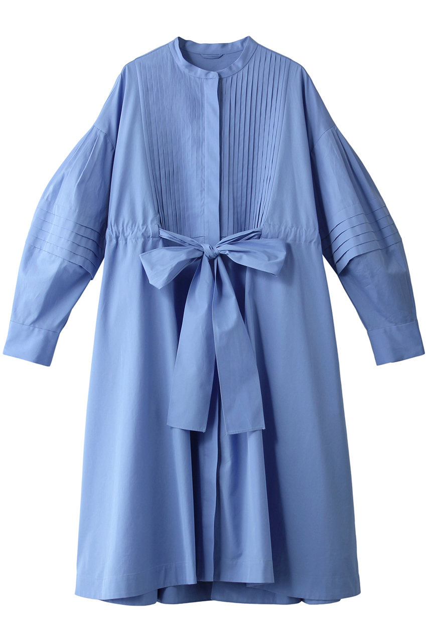 Martinique マルティニーク L Heritage Martinique プリーツヨーク切替シャツワンピース ブルー の通販 Elleshop エル ショップ