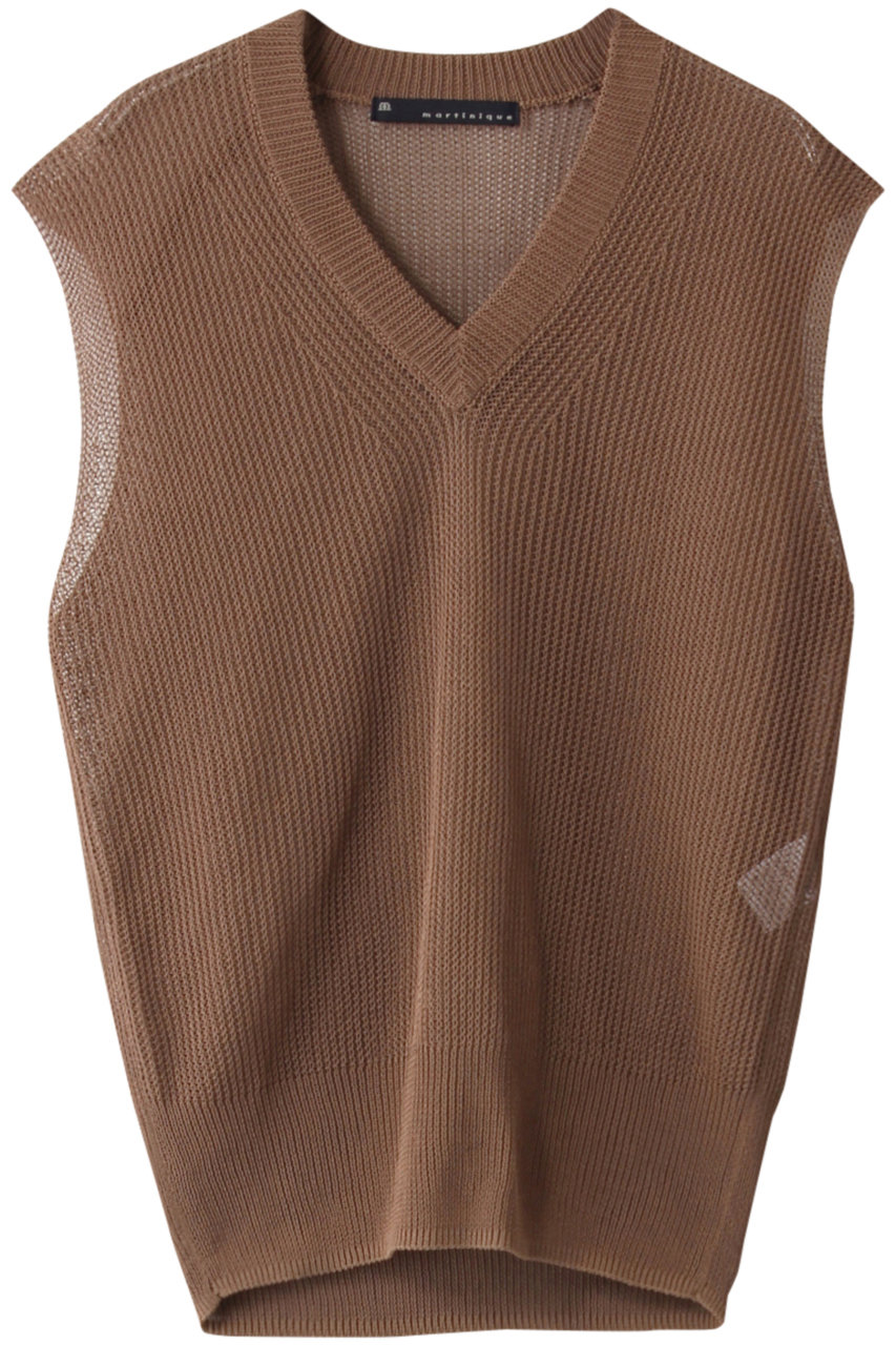 Martinique マルティニーク Vネックノースリーブニットプルオーバー トープ の通販 Elleshop エル ショップ