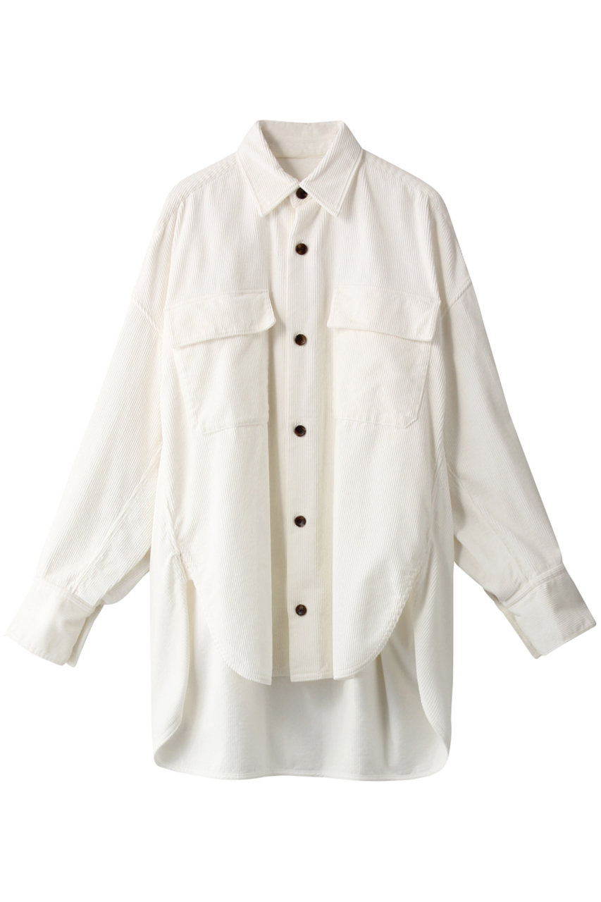 マルティニーク/martiniqueの【CURRENTAGE】ORGANIC COTTON CORDUROYシャツ(ホワイト/A2513FB 506)