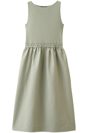 マルティニーク/martiniqueのリブニットコンビノースリーブワンピース