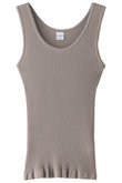 コットンシルクリブタンクトップ