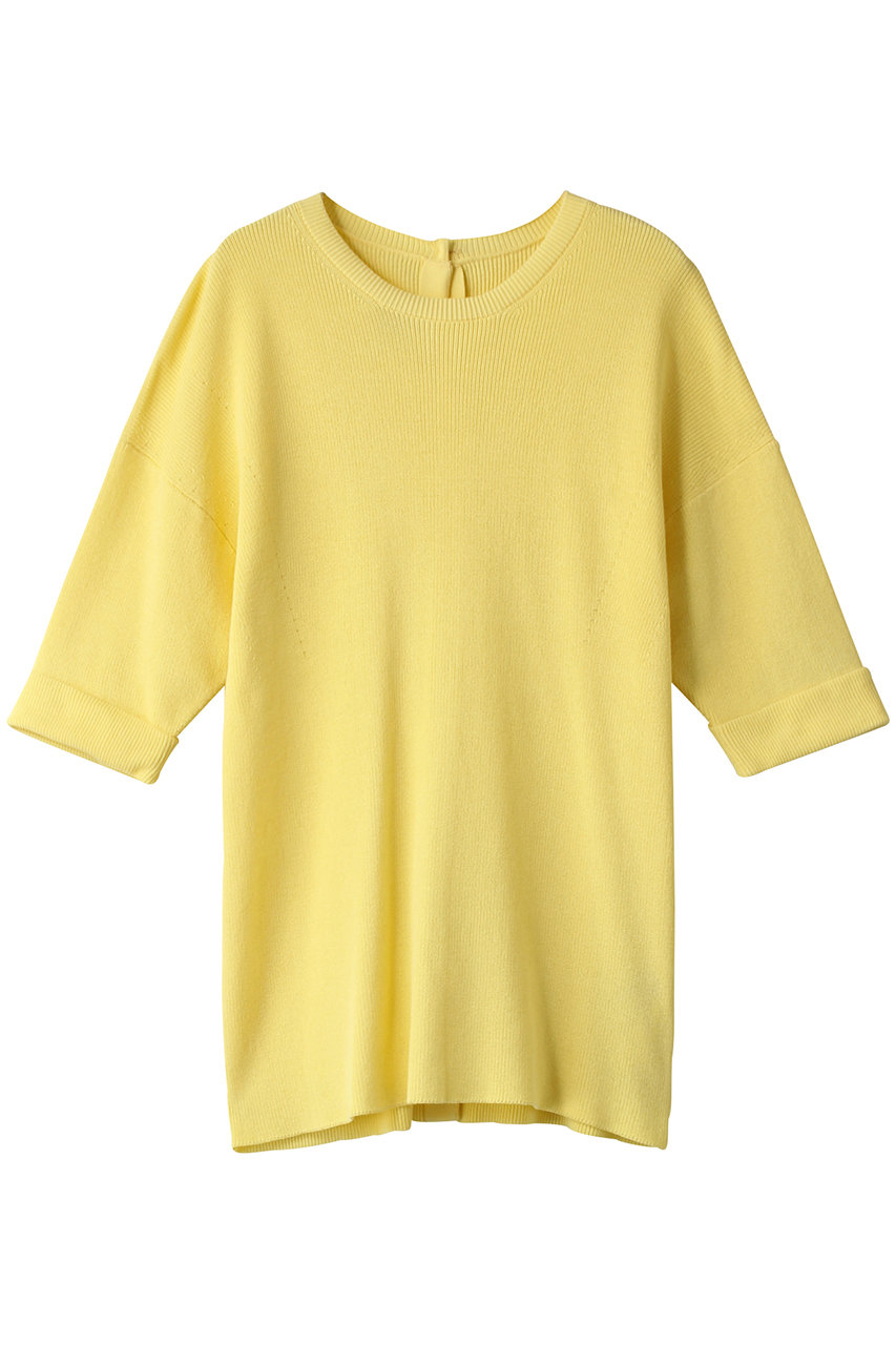 martinique コットン畦ロングプルオーバー (イエロー, F) マルティニーク ELLE SHOP martinique コットン畦ロングプルオーバー (イエロー, F) マルティニーク ELLE SHOP