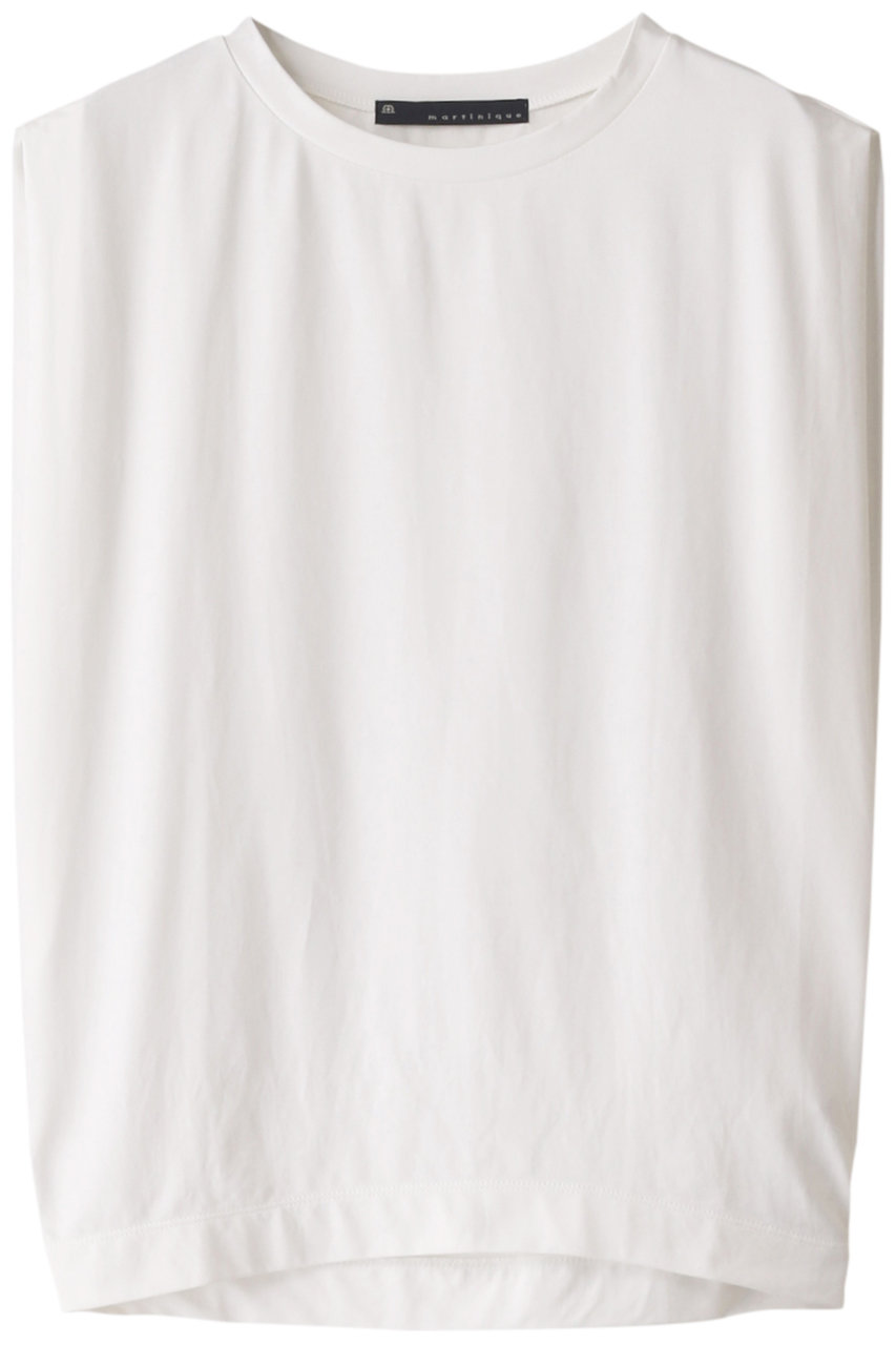 マルティニーク/martiniqueのコットンフレンチスリーブTシャツ(ホワイト/A0328UTS203)
